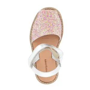 Sunny glitter velcro sandals for baby girls Minorquines Avarca image-1