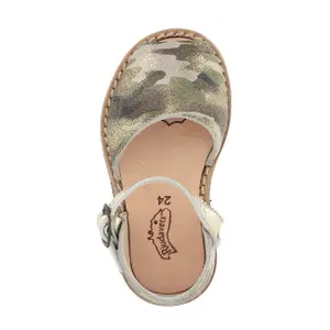 Camouflage leather buckle sandals for baby girls Minorquines Frailera image-2