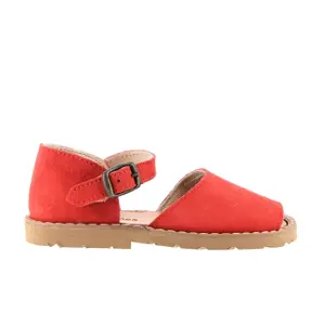Girl's suede buckle sandals Minorquines Frailera image-0