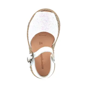 Girls' glitter sandals Minorquines Frailera Blanco 22 image-2