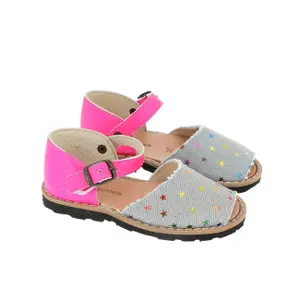 Buckle sandals jeans stars baby girl Minorquines Frailera image-1