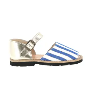 Striped baby girl sandals Minorquines Frailera image-0