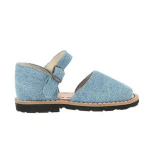 Denim canvas sandals for girls Minorquines Frailera image-0
