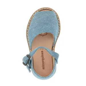 Denim canvas sandals for girls Minorquines Frailera image-1