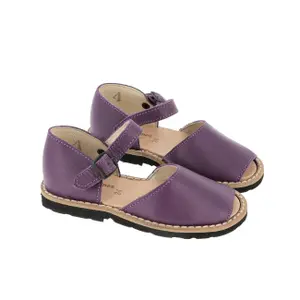 Girls' buckle leather sandals Minorquines Frailera image-1