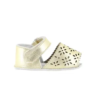 Perforated leather slippers for baby girl Minorquines Frailera image-0