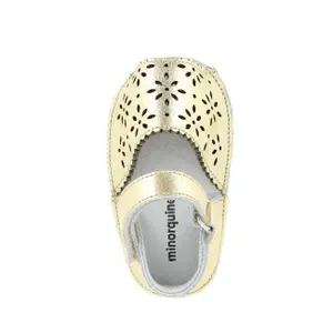 Perforated leather slippers for baby girl Minorquines Frailera image-1