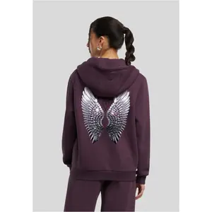 Sweatshirt à capuche zippé femme Miss Tee Angel Energy Wings image-1