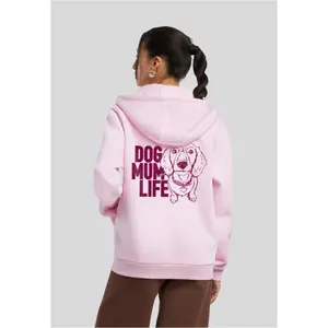 Sweatshirt à capuche zippé femme Miss Tee Dog Mum Life image-1