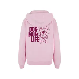 Sweatshirt à capuche zippé femme Miss Tee Dog Mum Life image-3