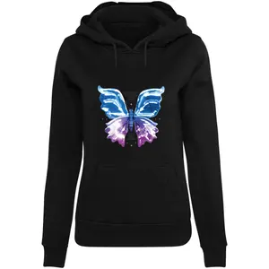 Γυναικείο φούτερ με κουκούλα Miss Tee Chromed Butterfly image-0