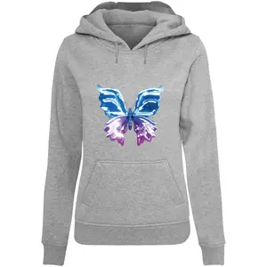 Hoodie Damen Miss Tee Chromed Butterfly image-0