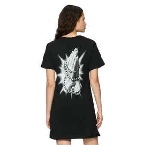 Robe t-shirt femme Miss Tee Praying Hands image-4
