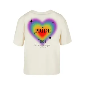 Gradient T-shirt with heart and pride for women Miss Tee image-1