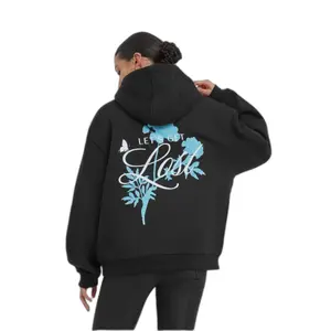 Women's fluffy hoodie Miss Tee Lost Flowers image-4