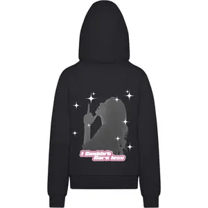 Sudadera con capucha de felpa para mujer Miss Tee Couldn't Care Less image-1