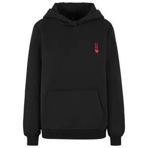 Women's fluffy hoodie Miss Tee Queen Card EMB image-0