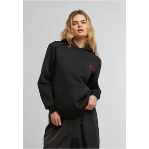 Women's fluffy hoodie Miss Tee Queen Card EMB image-1