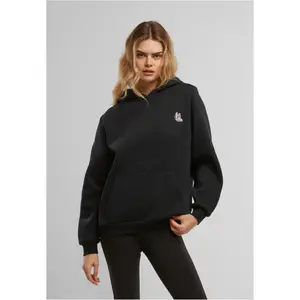 Women's fluffy hoodie Miss Tee Flying Butterfly EMB image-1