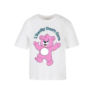 T-Shirt Miss Tee Really Don't Care Pink Bear image-0