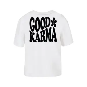 Women's T-shirt Miss Tee Good Karma Happy Flower image-1