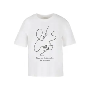 Women's T-shirt Miss Tee Drink Coffee Be Awesome image-0