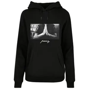 Women's hooded sweatshirt Mister Tee Pray New Basic image-0