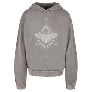 Hooded Sweatshirt Mister Tee Moth Acid Washed