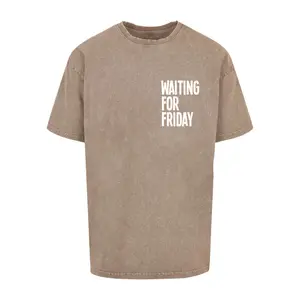 Oversized T-shirt Mister Tee Waiting For Friday Acid Washed Heavy image-0
