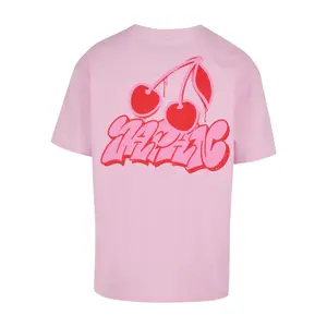 Oversized T-shirt Mister Tee Pink Cherries image-3