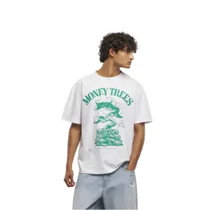 Oversized T-shirt Mister Tee Green Money Trees image-1