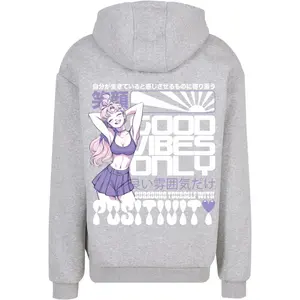 Hooded Sweatshirt Mister Tee Manga Girl Fluffy image-1