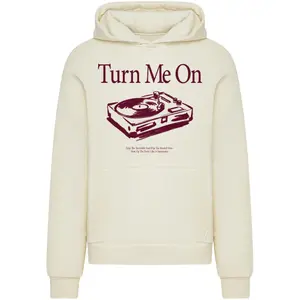 Hooded Sweatshirt Mister Tee Turn Me On Record Player Fluffy image-0
