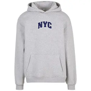 Hooded Sweatshirt Mister Tee NYC College Letters Fluffy image-0