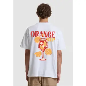 Oversized T-shirt Mister Tee Orange Sip image-3