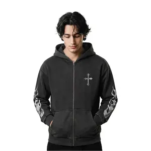 Zip-up hoodie Mister Tee Vintage Cross