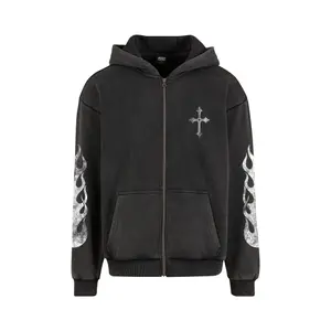 Zip-up hoodie Mister Tee Vintage Cross image-2