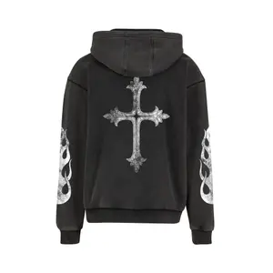 Zip-up hoodie Mister Tee Vintage Cross image-3