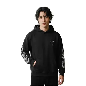 Hooded Sweatshirt Mister Tee Vintage Cross image-0