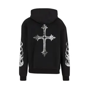 Hooded Sweatshirt Mister Tee Vintage Cross image-3