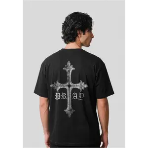 T-shirt Mister Tee Vintage Pray Cross image-1