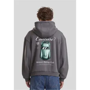 Sweatshirt com capuz e fecho de correr Mister Tee Motor Culture Monako Racing Club image-1