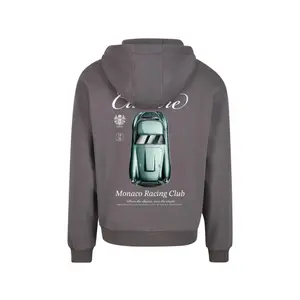 Sweatshirt com capuz e fecho de correr Mister Tee Motor Culture Monako Racing Club image-3