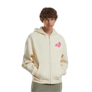 Sudadera con capucha y cremallera Mister Tee Pink Cherries