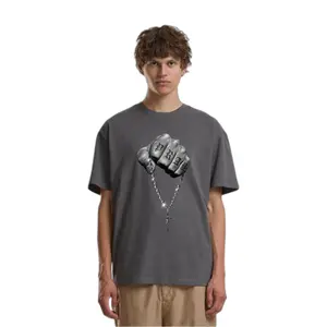 Vintage Oversized T-Shirt Mister Tee Faith Meets Strength image-0