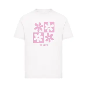 Girl's T-shirt Mister Tee Be Kind Flowers image-0