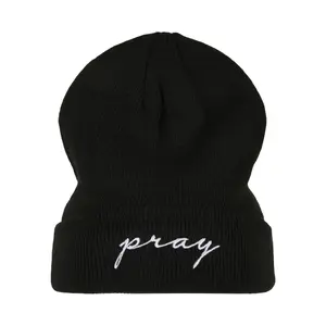 Embroidered beanie Mister Tee Pray image-0