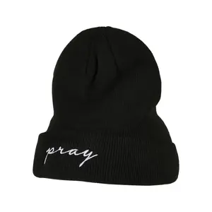 Embroidered beanie Mister Tee Pray image-2