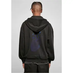 Felpa con zip a cappuccio Mister Tee Grid Head Butterfly image-4