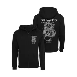 Zip-up hoodie Mister Tee Dragons Never Die Heavy image-4
